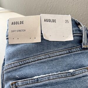 AGOLDE Women's straight crop denim